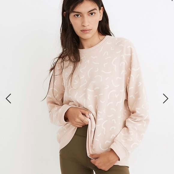 Double-Crewneck Sweatshirt in Bold Squiggles Womens size S preloved - Picture 1 of 6